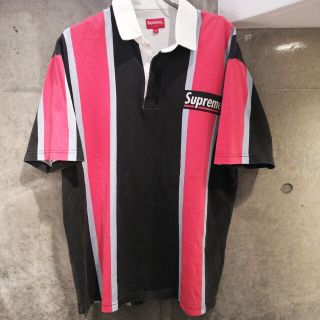 Supreme - 【ラグビー ワンポイント】Supreme stripe rugby shirtの