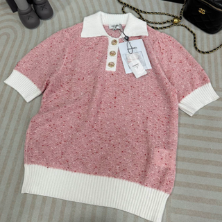シャネル ココマーク カシミヤ混 半袖 ニット P70887K10120 レディース