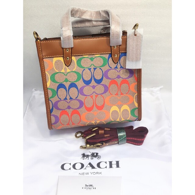 ○新品 未使用 COACH コーチ トートバッグ マルチカラー ショルダー