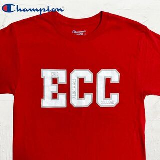 JVQ Champion 赤 チャンピオン　カレッジ　ECC Tシャツ(Tシャツ/カットソー(半袖/袖なし))