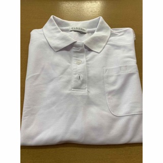 ポロシャツ長袖白　160 美品(Tシャツ/カットソー)