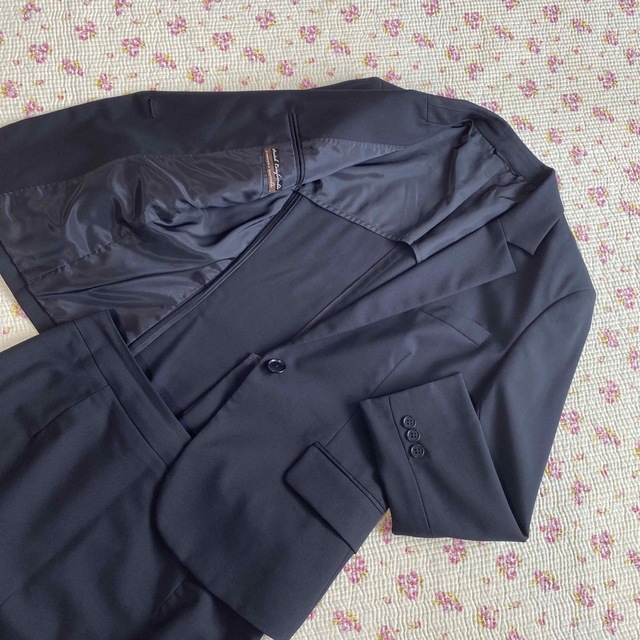 THE SUIT COMPANY - スーツカンパニー 42 Ｗ74 スカートスーツ 黒 就活 