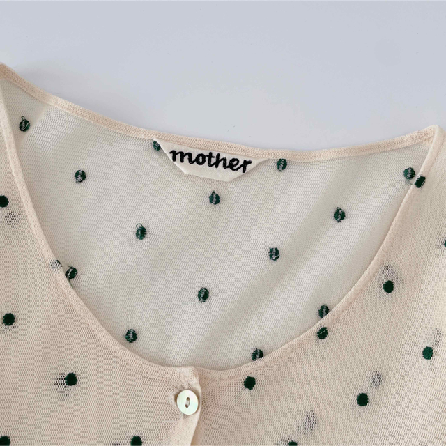 mother(マザー)のmother マザー シアーメッシュドットカーディガン DEPT 長袖 レディースのトップス(カーディガン)の商品写真