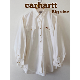 カーハート(carhartt)のcarhartt カーハート　ワークシャツ　長袖シャツ　ビッグサイズ　古着(シャツ)