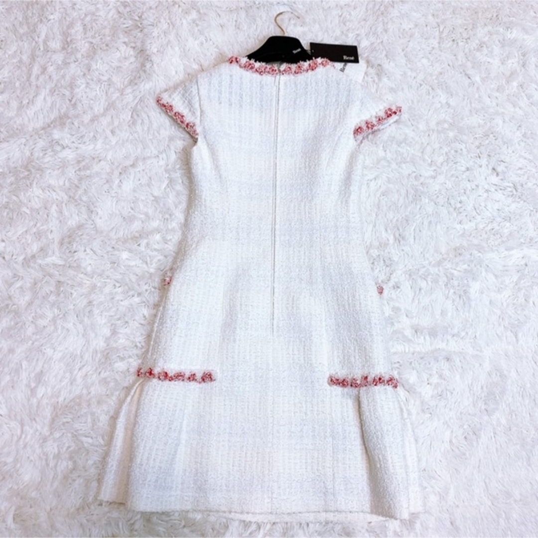 新品✨お直し済み】Rene ルネ ワンピース 白×赤 34 マリアケント社製