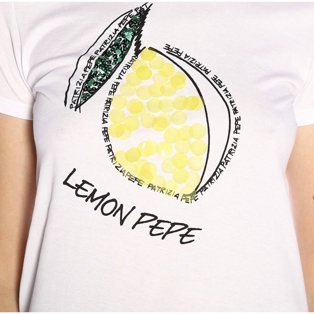 PATRIZIA PEPE LEMON PRINT T-SHIRT 全新 未使用