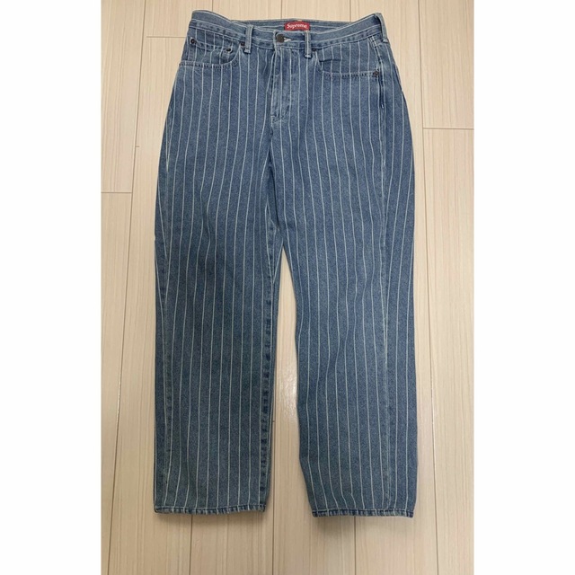 32 supreme levi's pinstripe 550 jeansパンツ