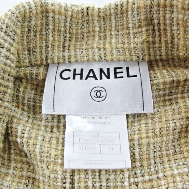 CHANEL - シャネル 03P リネン ツイード ジャケット パールボタン ココ