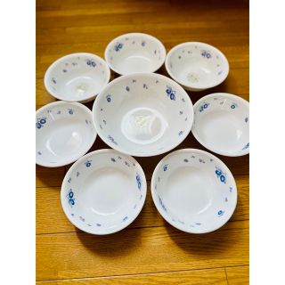 コレール(CORELLE)の新品　希少　ブルー　プラム柄　コレール　7点食器セット(食器)