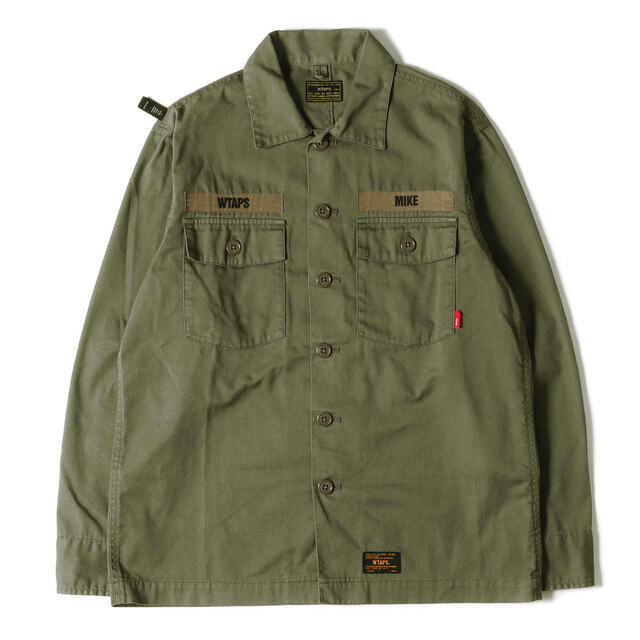 WTAPS ダブルタップス シャツ サージクロス ミリタリーシャツ BUDS LS 16SS オリーブドラブ M トップス カジュアルシャツ 長袖 【メンズ】