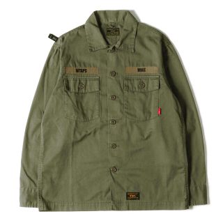 ダブルタップス(W)taps)のWTAPS ダブルタップス シャツ サージクロス ミリタリーシャツ BUDS LS 16SS オリーブドラブ M トップス カジュアルシャツ 長袖 【メンズ】【中古】(シャツ)