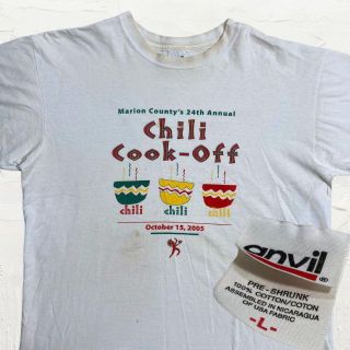 JVH anvil ビンテージ   白 チル　コーヒー　カフェ Tシャツ(Tシャツ/カットソー(半袖/袖なし))