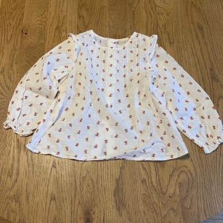 ザラキッズ(ZARA KIDS)のZARA baby ザラ フリル　花柄　ブラウス サイズ 104  3〜4y(ブラウス)