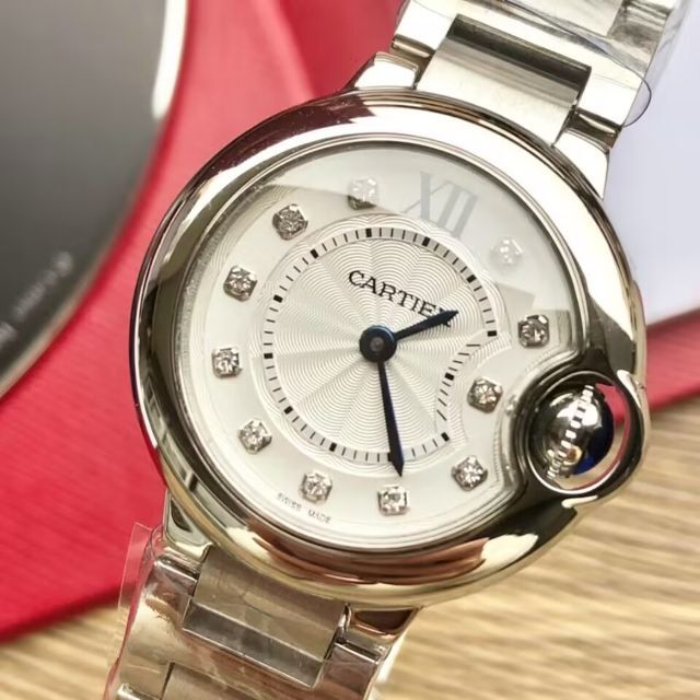 カルティエ バロンブルー SM 28mm PG ダイヤ 大特価!! 51.0%OFF