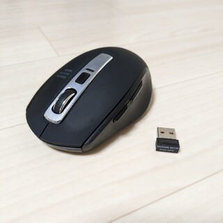 ワイヤレス 静音 5ボタン マウス 無線 ブルーLEDセンサ　カウント数切り替え(PC周辺機器)