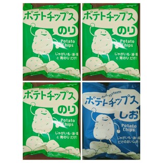 菊水堂 ポテトチップス 60g×4 ポテトチップ しお  のり(菓子/デザート)