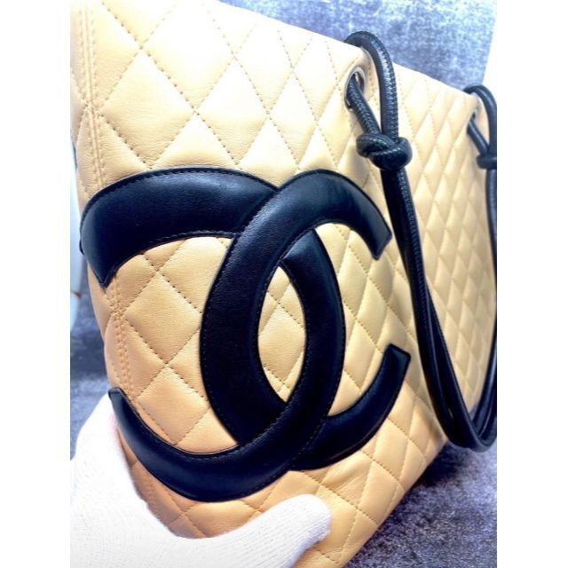 美品 シャネル CHANEL カンボン ライン ラージ 9番台 シリアルシール