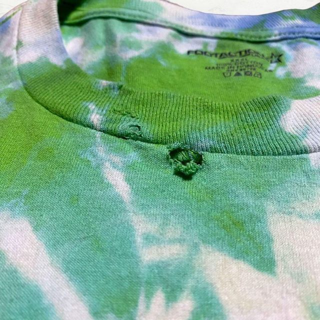 JUW ビンテージ  緑 タイダイ柄　ヒッピー　ビッグサイズ　ゆるだぼ Tシャツ メンズのトップス(Tシャツ/カットソー(半袖/袖なし))の商品写真