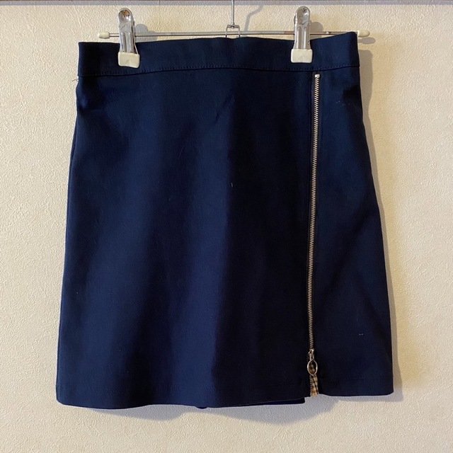 ジッパー付き台形ミニスカート レディースのスカート(ミニスカート)の商品写真