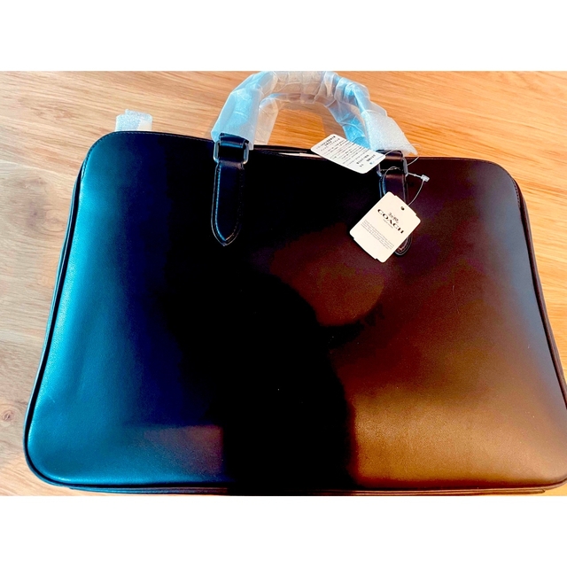coach コーチ ビジネス ブリーフケース 牛革 新品 ブラック タグ付き