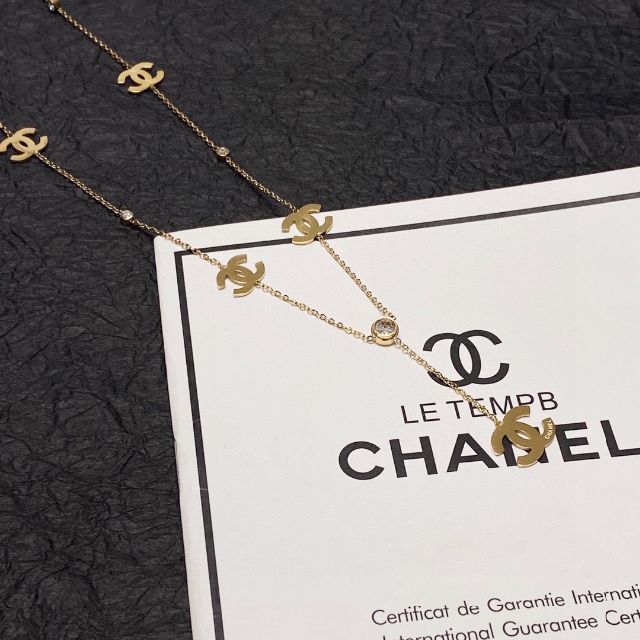 CHANELネックレス 入手困難 直営店購入 ラインストーン大丸お直し ココ