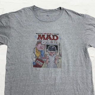 JUT ビンテージ   グレー MAD マッドマガジン　脳味噌 Tシャツ(Tシャツ/カットソー(半袖/袖なし))