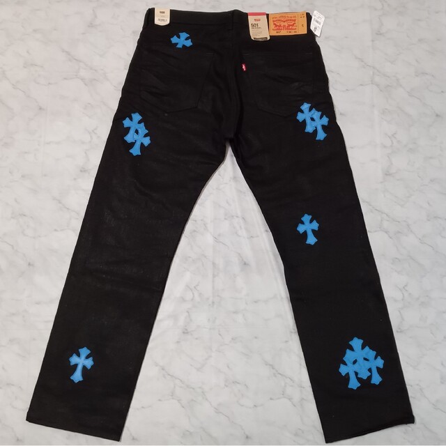 Levi's 501(W36 / 94cm)クロスパッチカスタム 【楽天スーパーセール