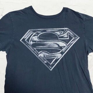 JUR  ビンテージ   黒 スーパーマン　メタル　ロゴ Tシャツ(Tシャツ/カットソー(半袖/袖なし))
