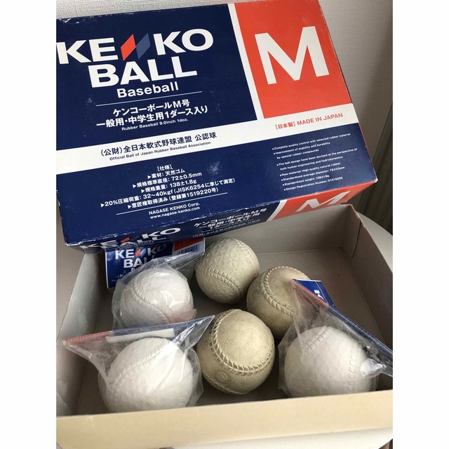 Kenko(ケンコー)の軟式野球連盟公認球　ケンコーボールM号　野球　6球 スポーツ/アウトドアの野球(ボール)の商品写真