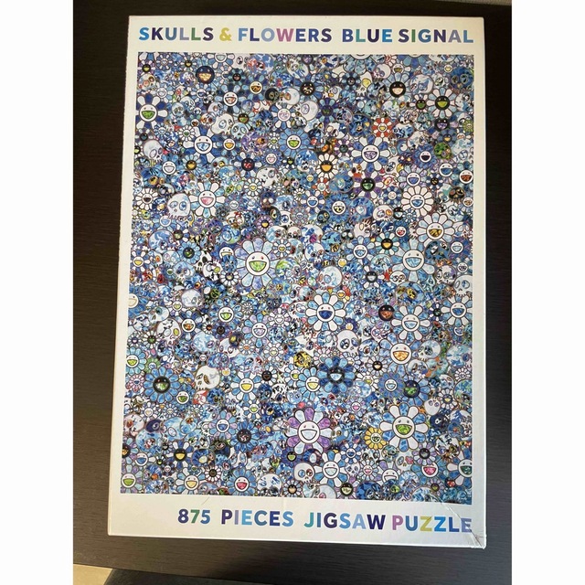 送料無料でお届けします 中古品 村上隆 パズル SKULLS FLOWERS BLUE ...