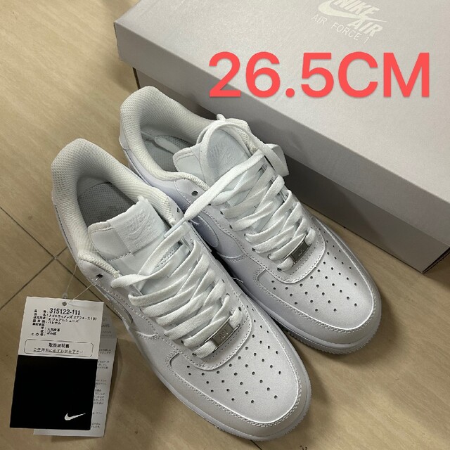 新品未使用】26.5cm ナイキ エアフォース1 '07ロー ホワイト | www
