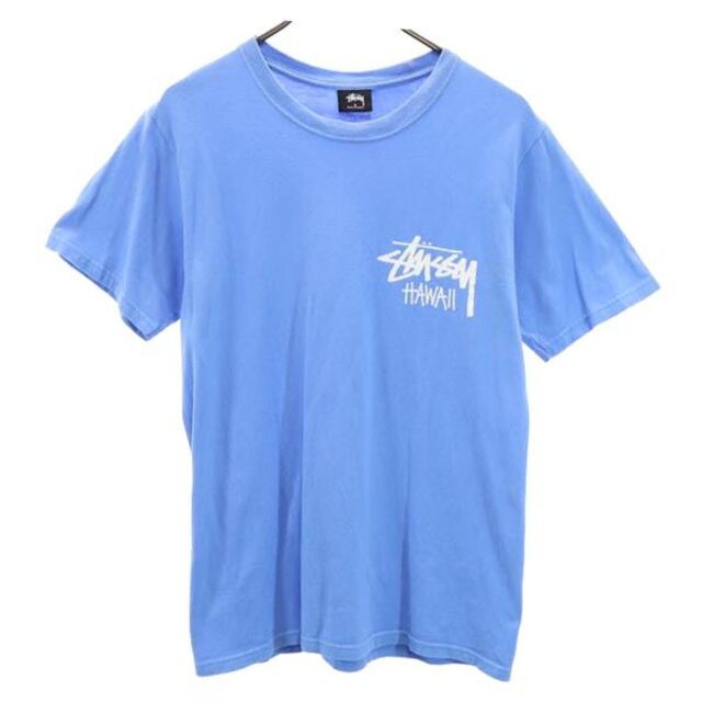 ステューシー 半袖 Tシャツ S ブルー系 STUSSY ロゴプリント メンズ   【230504】 メール便可