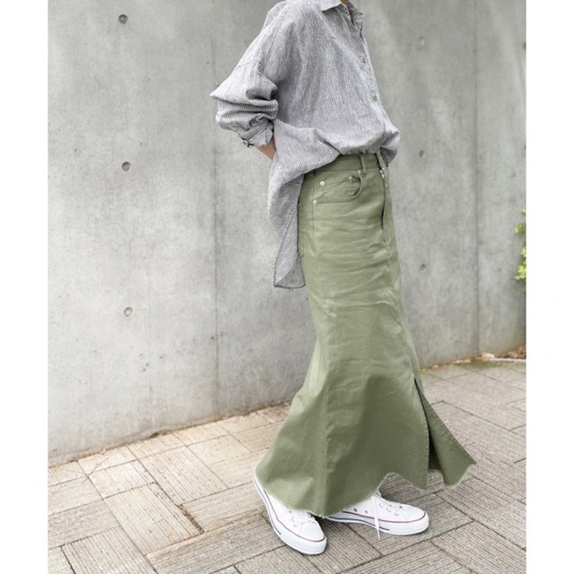Spick & Span - 美品 Spick & Span 綿麻チノマキシスカート Spick & Span - 美品 Spick & Span 綿麻チノマキシスカート