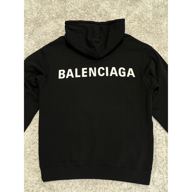 バレンシアガ BALENCIAGA パーカー　フーディ　ガソリンメーター　黒