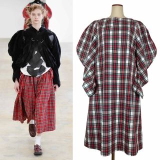 コムデギャルソン(COMME des GARCONS)のトリコ コムデギャルソン 21AW コットン チェック ワンピース S(その他)