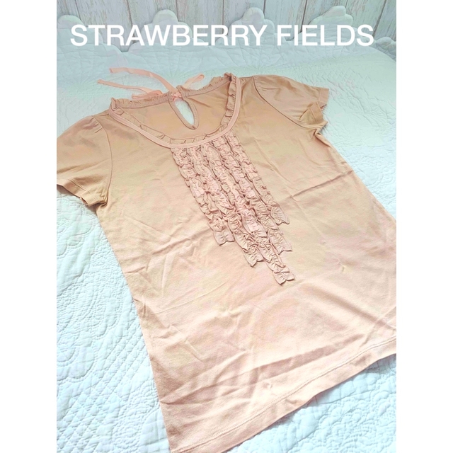 STRAWBERRY-FIELDS(ストロベリーフィールズ)のSTRAWBERRY FIELDS フリルTシャツ カットソー レディースのトップス(カットソー(半袖/袖なし))の商品写真