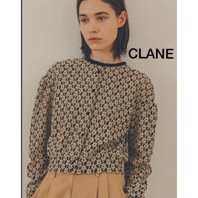 レディースCLANE  3D FLOWER LACE CARDIGAN