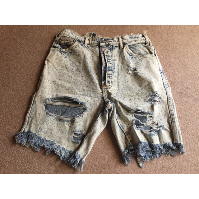 デニムハーフパンツ リメイクの通販 by マツコ|ラクマ デニムハーフパンツ リメイクの通販 by マツコ|ラクマ