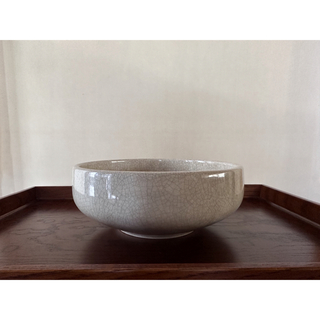 ヴィンテージ　乳白色　鉢(陶芸)