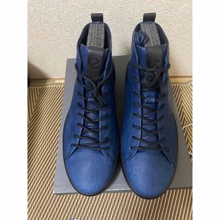 ECCO（エコー）人気のミドル・ハイカットスニーカー　未使用　替ヒモ付き