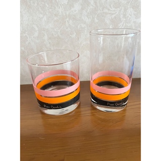 ピエールカルダン　レトログラス(オレンジ)(グラス/カップ)