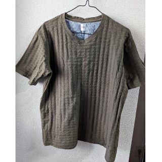 タケオキクチ(TAKEO KIKUCHI)の【美品】タケオキクチ　Tシャツ　カーキ　メンズ(Tシャツ/カットソー(半袖/袖なし))