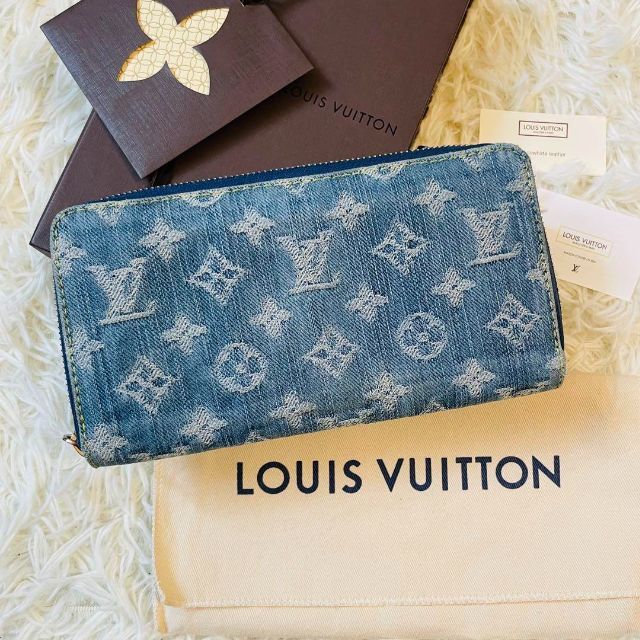 現金特価】 - VUITTON LOUIS 美品*ルイ・ヴィトン ブルー デニム