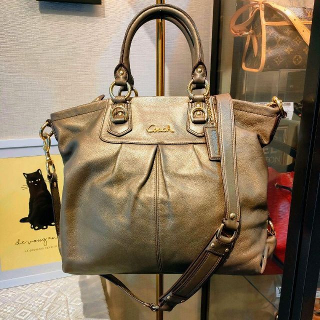 COACH 2WAYレザーショルダーバッグ　美品