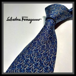 サルヴァトーレフェラガモ(Salvatore Ferragamo)の175【Ferragamo】サルヴァトーレフェラガモ ネクタイ  青(ネクタイ)