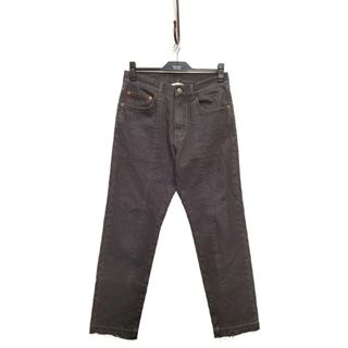 ヴィクティム(VICTIM)のVICTIM ヴィクティム 品番 VTM-21-P-032 WASHED DENIM PANTS ウォッシュ 裾タチキリ デニムパンツ ブラック サイズM 正規品 / B3582(デニム/ジーンズ)