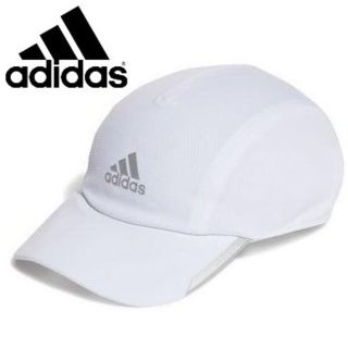 アディダス(adidas)の新品 白 アディダス adidas ランニング キャップ 帽子 スポーツキャップ(ウェア)