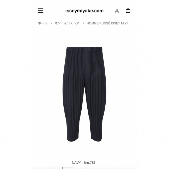 HOMME PLISSÉ ISSEY MIYAKE プリーツ　クロップドパンツ