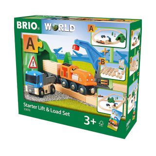 ブリオ(BRIO)の【新品】BRIO WORLD クレーンスターターセット(電車のおもちゃ/車)