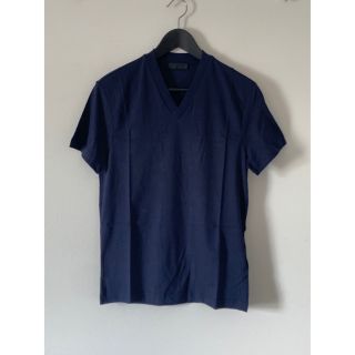 プラダ(PRADA)の【未使用】プラダ　パックTシャツ　Vネック　ネイビー　1枚(Tシャツ/カットソー(半袖/袖なし))